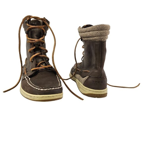 Sperry Top Sider Hikerfish Women’s Sze 8.5M Leather Outdoor Hiking Lace Up Boots - Picture 12 of 16